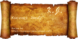 Kuczogi Jenő névjegykártya